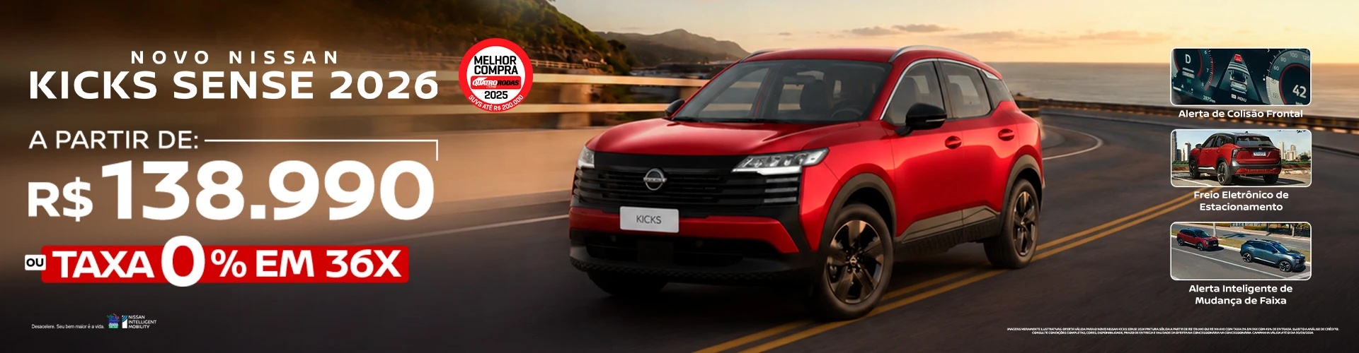 NOVO NISSAN KICKS SENSE 2026 BEL-ANA SITE 1920x500 SET 2026